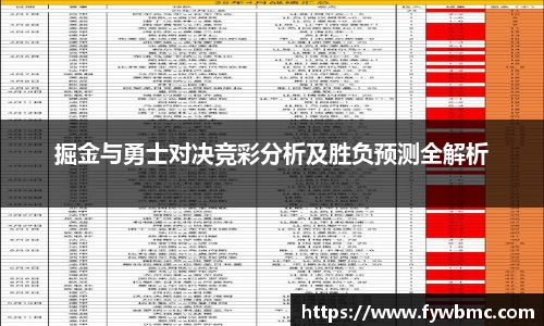 悟空体育掘金与勇士对决竞彩分析及胜负预测全解析